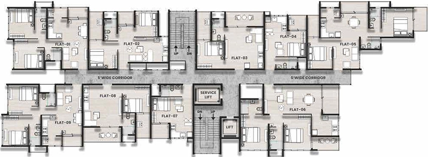 Floor Plan of VRX Terrace in Muttukadu, Chennai - Image 332708