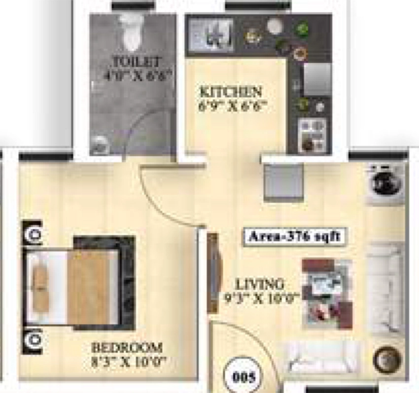 1 BHK Flat in Vijay Raja Ideal Homes in Perumalpattu, Chennai - Image 877614