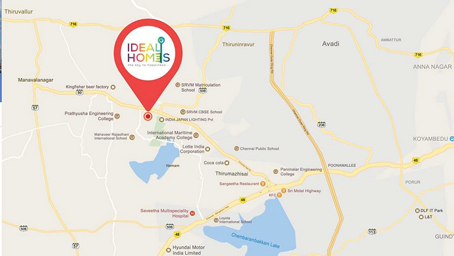 Location of Vijay Raja Ideal Homes in Perumalpattu, Chennai - Image 330688