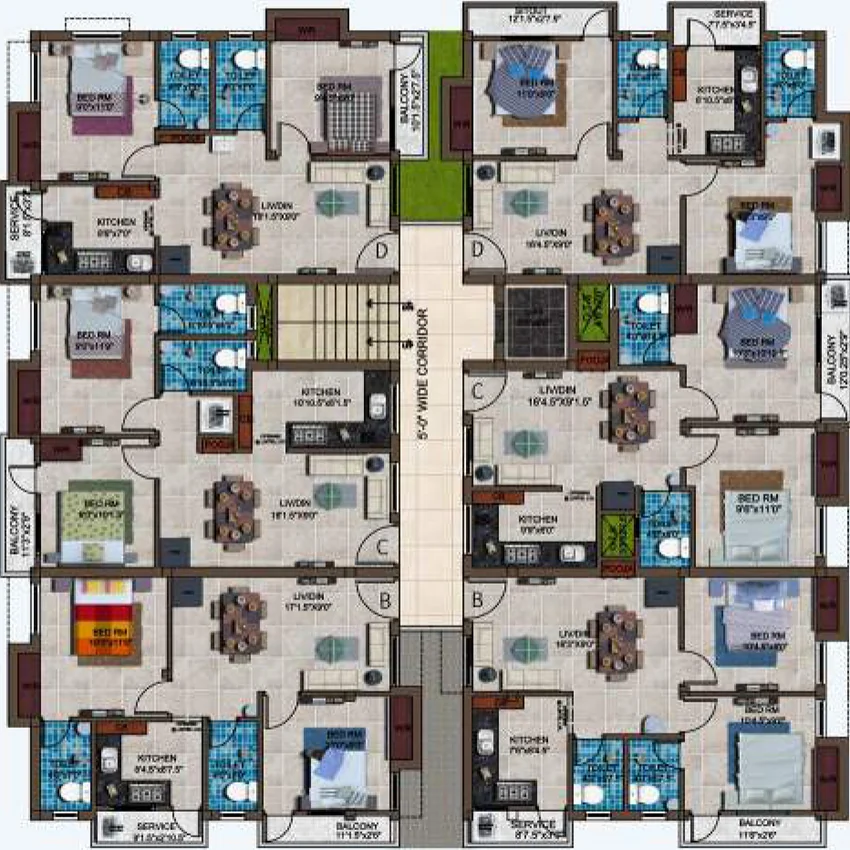 Floor Plan of Vijay Raja August in Tambaram, Chennai - Image 330667
