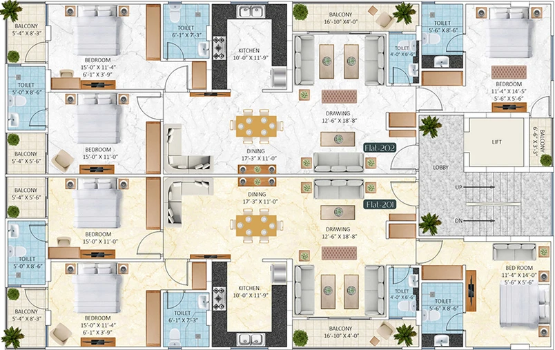 Floor Plan of Ganga Kotecha Royal Eminence in Tilak Nagar, Jaipur - Image 266087