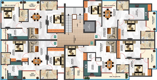 Floor Plan of SNG Samriddhi in Bani Park, Jaipur - Image 264077