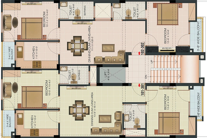 Floor Plan of SNG Shyam Pushp in Vidyadhar Nagar, Jaipur - Image 264115