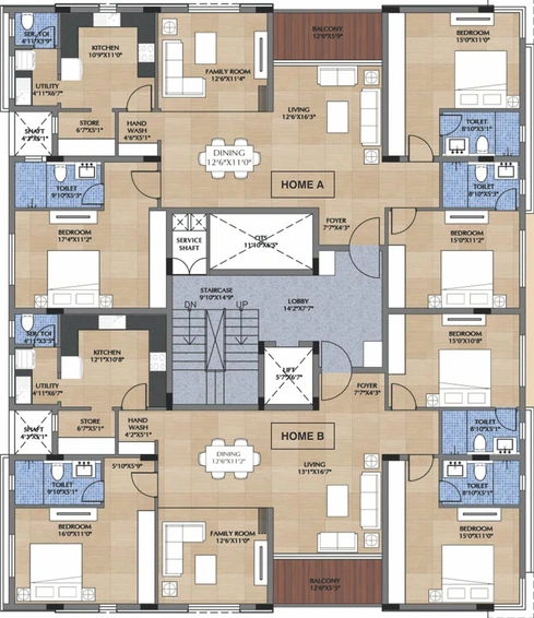 Floor Plan of 5 Dugar in Nungambakkam, Chennai - Image 126489