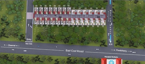 Master Plan of Arima Chiron Villa in East Coast Road, Chennai - Image 126501