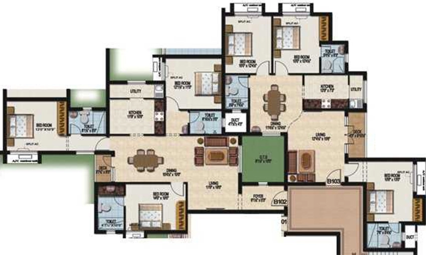 Floor Plan of Sidharth The Nest in Rajakilpakkam, Chennai - Image 330595