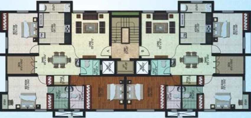 Floor Plan of Sidharth Pluto in Anna Nagar, Chennai - Image 330590