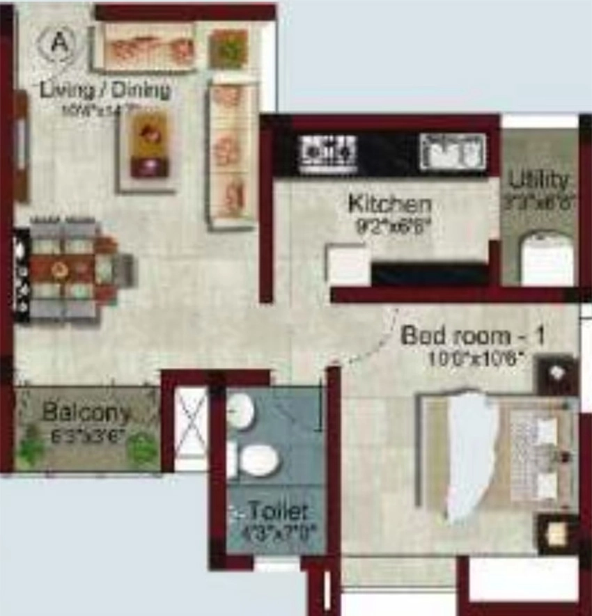 1 BHK Flat in S&P Living Spaces in Ayanambakkam, Chennai - Image 879218