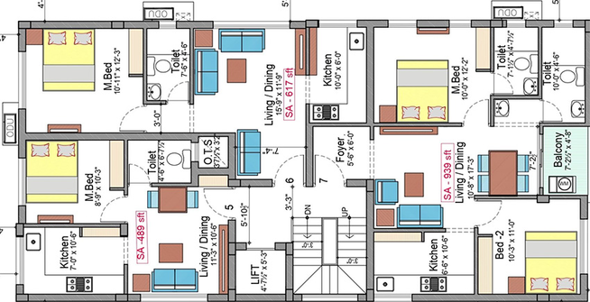 Floor Plan of Sivarams Vanamali in Adambakkam, Chennai - Image 282854