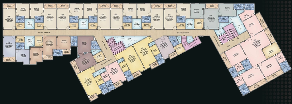 Floor Plan of Unique Aura in Lalkothi, Jaipur - Image 313564