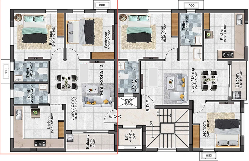 Floor Plan of Sivarams Arunachala in Kolathur, Chennai - Image 282313