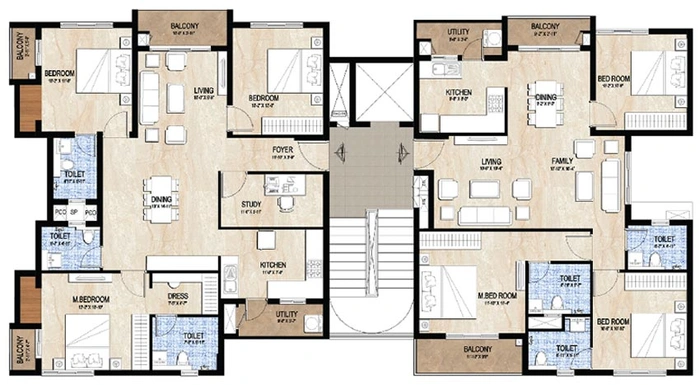 Floor Plan of Nature Ayana 95 in Ayanambakkam, Chennai - Image 128666