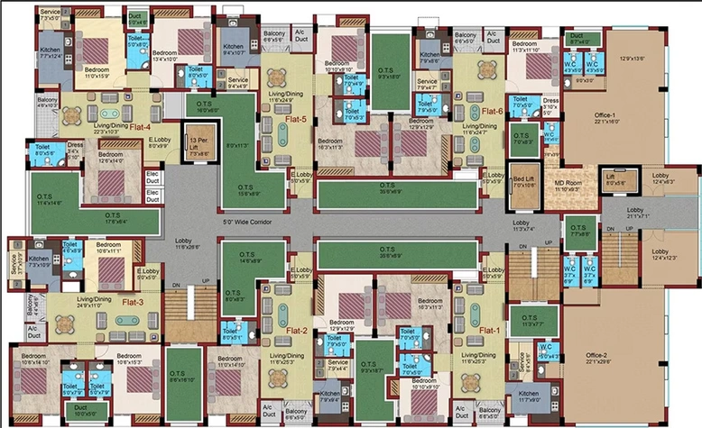 Floor Plan of Ramani West Gate in Thudiyalur, Coimbatore - Image 235654