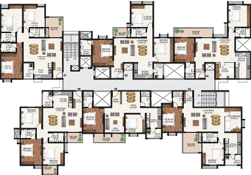 Floor Plan of GRC Sapphire Springs in Gottigere, Bangalore - Image 269814