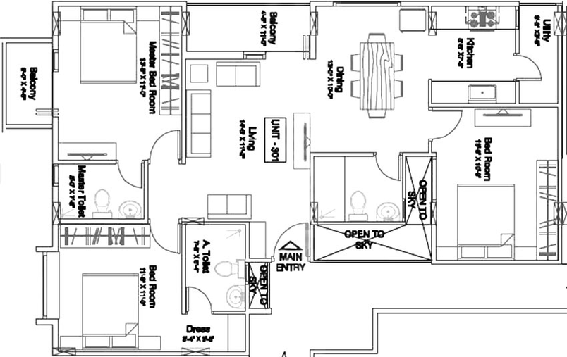 3 BHK Flat in GRC Maithri in Jogupalya, Bangalore - Image 851937