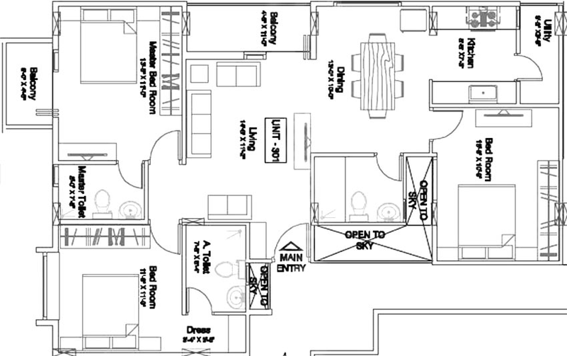3 BHK Flat in GRC Maithri in Jogupalya, Bangalore - Image 851938