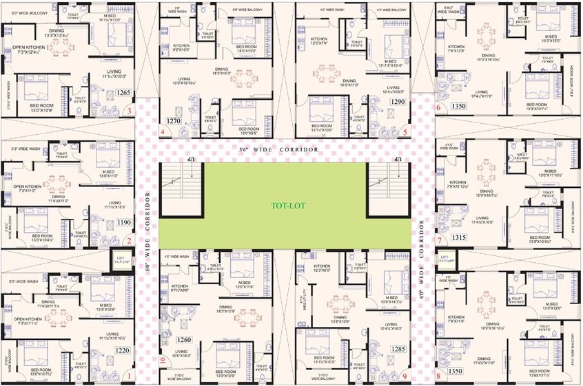 Floor Plan of Gauthami Sigma Tower in Gandipet, Hyderabad - Image 126571