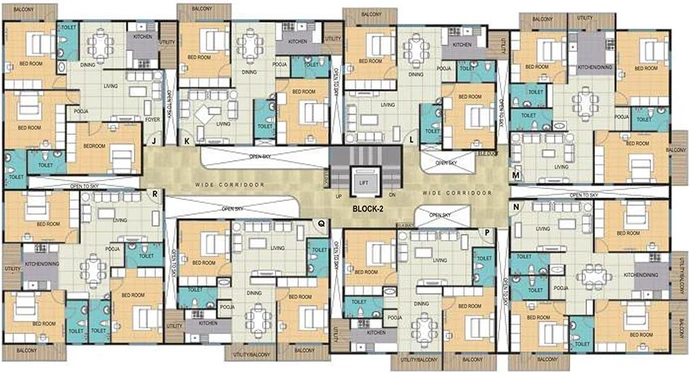 Floor Plan of Navami Symphony in Rajarajeshwari Nagar, Bangalore - Image 270848