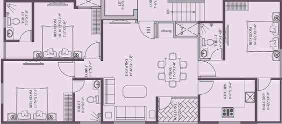 3 BHK Flat in UDB JS Divine in Sodala, Jaipur - Image 850377