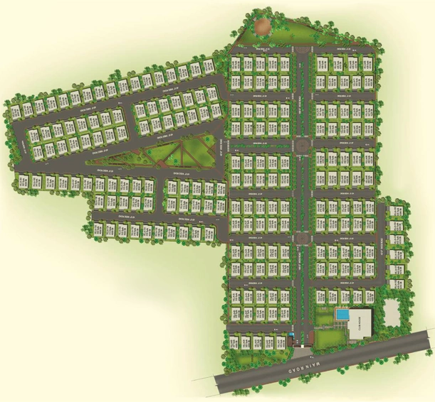Master Plan of Greenmark Mayfair Villas in Tellapur, Hyderabad - Image 127007
