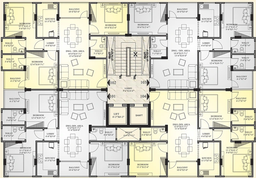Floor Plan of UDB Karol Villa in Jagatpura, Jaipur - Image 264203