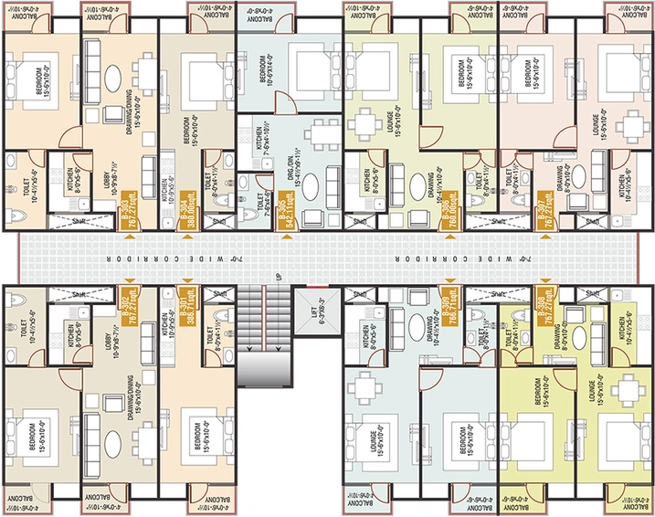 Floor Plan of UDB Eco Homes in Dholai, Jaipur - Image 264159