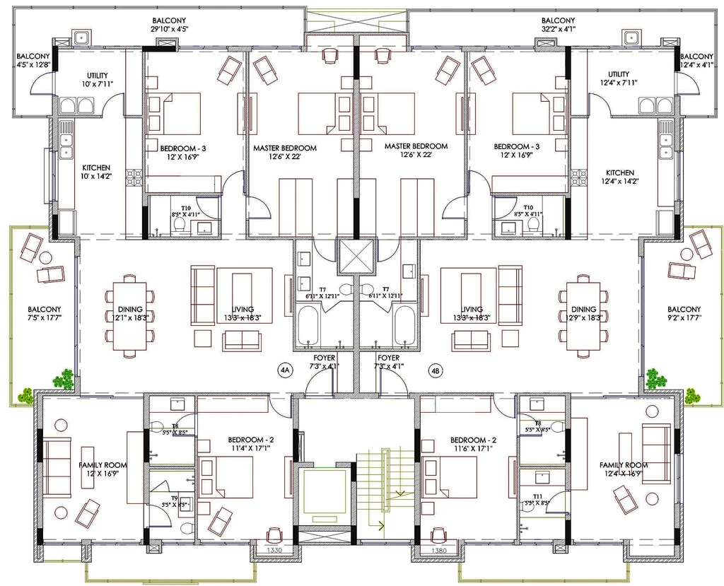 Floor Plan of UKN Miraya Grant in Ashok Nagar, Bangalore - Image 336184