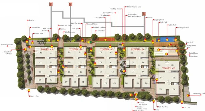 Master Plan of Muppa Green Grandeur in Nallagandla, Hyderabad - Image 126620