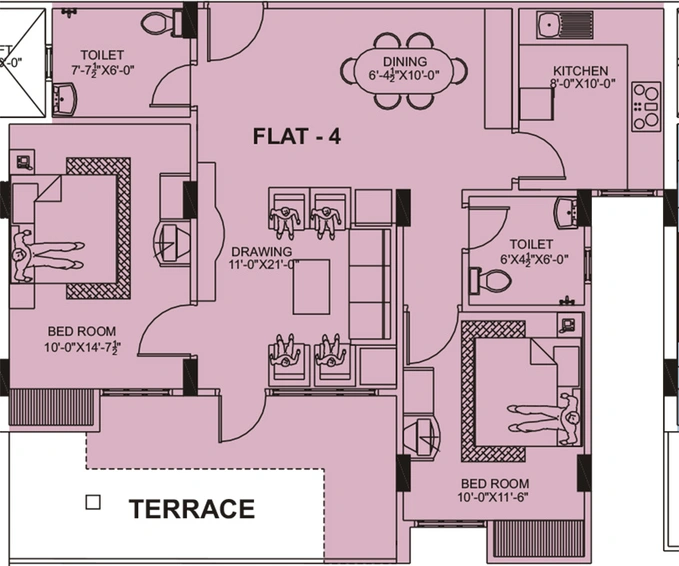 2 BHK Flat in UDB Southern Heights in Jagatpura, Jaipur - Image 850392