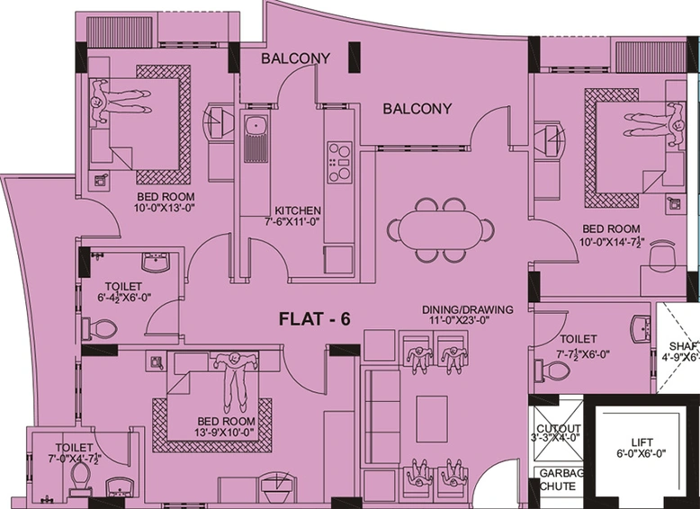 3 BHK Flat in UDB Southern Heights in Jagatpura, Jaipur - Image 850396