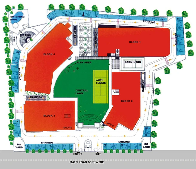 Master Plan of UDB Southern Heights in Jagatpura, Jaipur - Image 264237