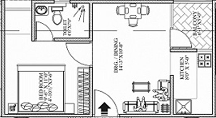 2 BHK Flat in UDB Life in Jagatpura, Jaipur - Image 850388