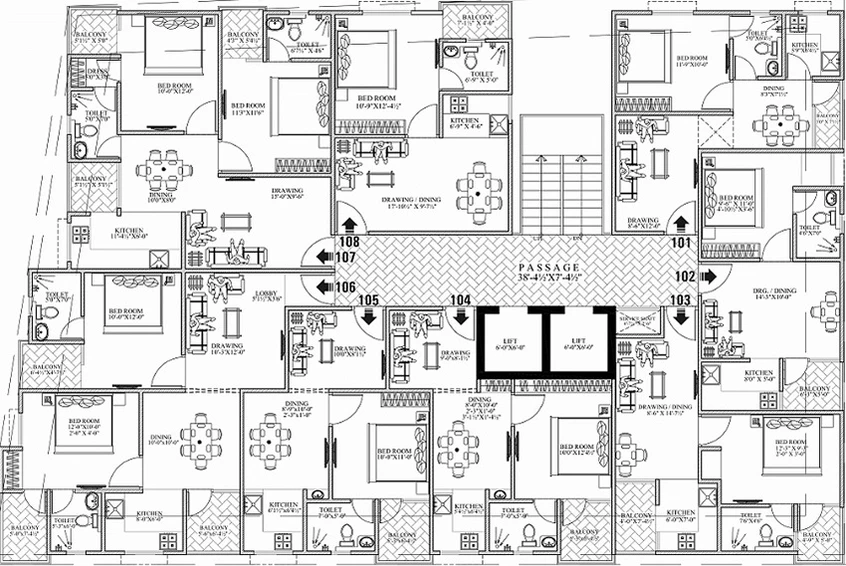 Floor Plan of UDB Life in Jagatpura, Jaipur - Image 264219