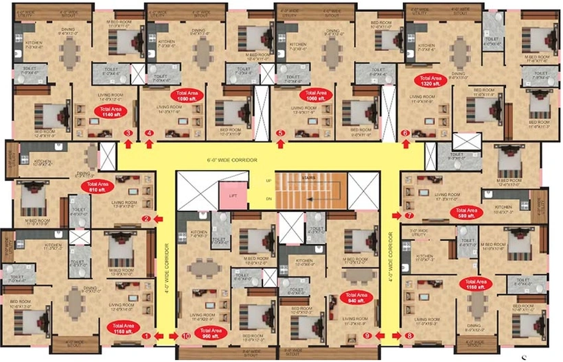 Floor Plan of Elegant Elite in Rajarajeshwari Nagar, Bangalore - Image 268808