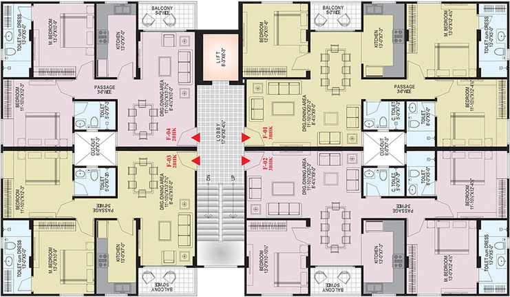 Floor Plan of Okay Plus Kanak Aangan in Tonk Road, Jaipur - Image 264416