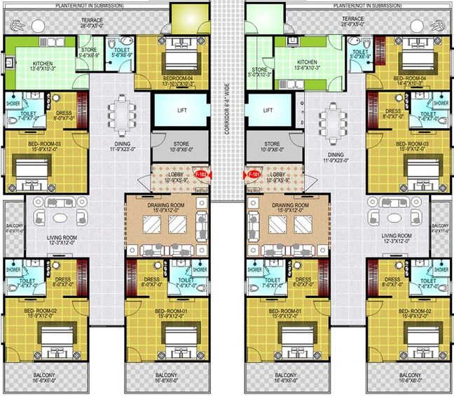 Floor Plan of Okay Plus Chandra Mahal in Bapu Nagar, Jaipur - Image 264349
