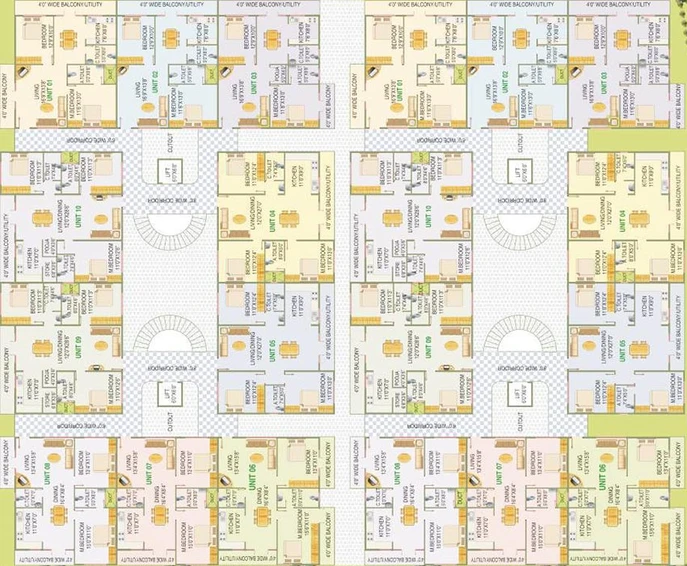 Floor Plan of Elegant Orchid in Bannerghatta, Bangalore - Image 268886