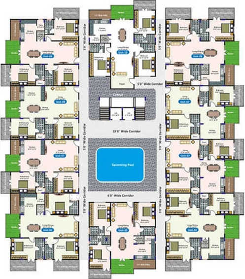 Floor Plan of Elegant Embassy North in Jakkur, Bangalore - Image 268816