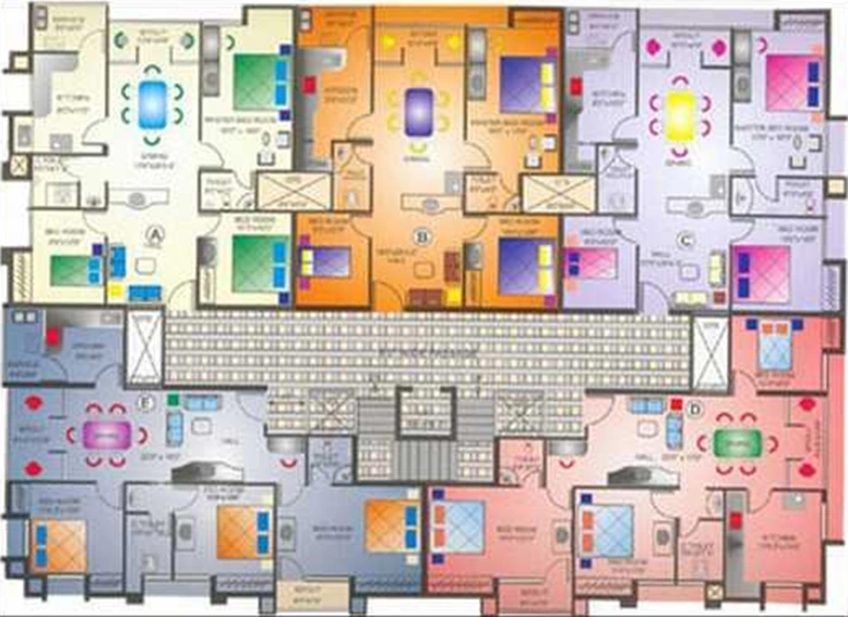Floor Plan of Sakthi Ishwaryam Apartments in Saibaba Colony, Coimbatore - Image 237582