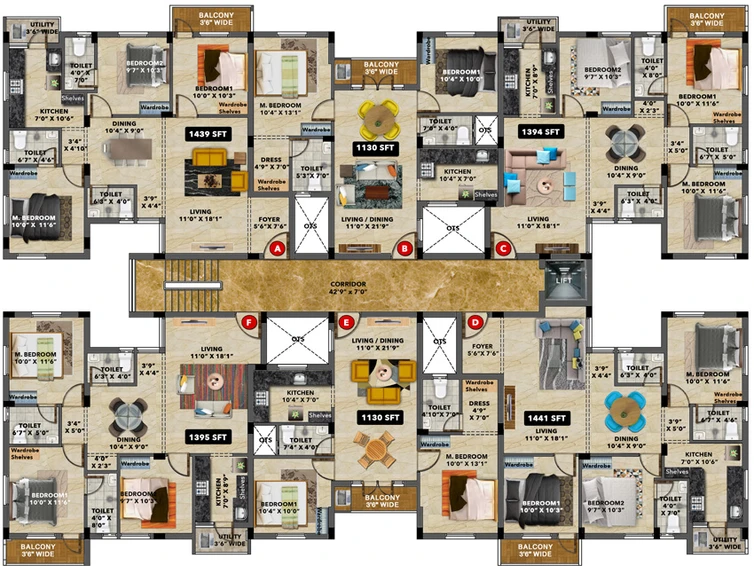 Floor Plan of Hansa Garnet in Thiruvottiyur, Chennai - Image 247817