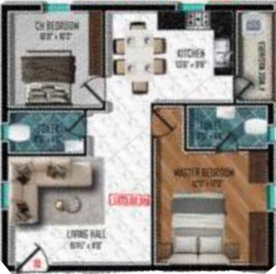 2 BHK Flat in Sterling Grandeur in Bachupally, Hyderabad - Image 797243