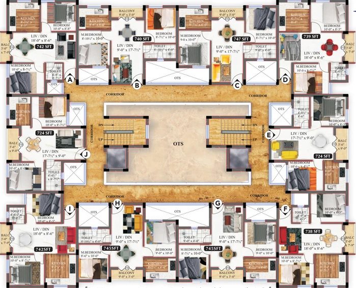 Floor Plan of Hansa Ruby in Thiruvottiyur, Chennai - Image 247785