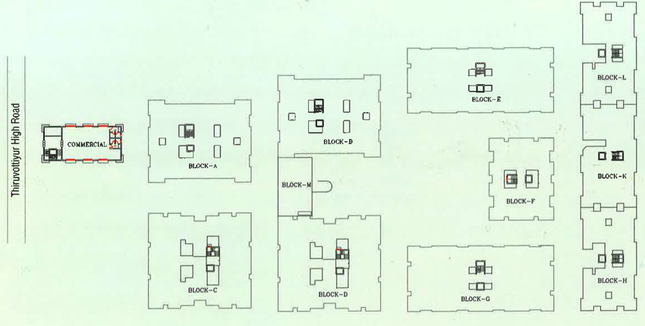 Master Plan of Hansa Courtyard in Thiruvottiyur, Chennai - Image 247854
