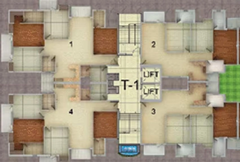 Floor Plan of SVP Delhi Heights in Kaushambi, Ghaziabad - Image 233508