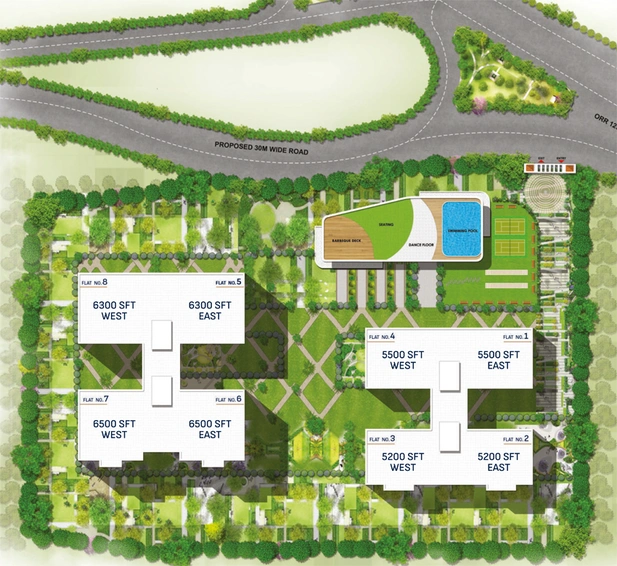 Master Plan of Vamsiram Newmark in Narsingi, Hyderabad - Image 127131