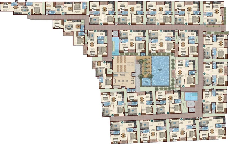 Floor Plan of Desai Green Gardens in Dasarahalli, Bangalore - Image 127120