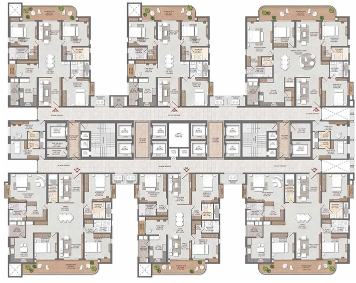 Floor Plan of Brigade Gateway Neopolis in Kokapet, Hyderabad - Image 257404