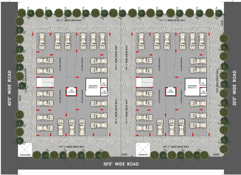 Master Plan of Aditi Green Elite in Bowrampet, Hyderabad - Image 127174