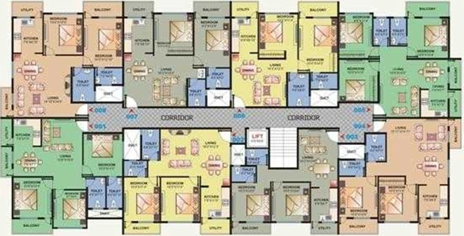 Floor Plan of Shravanthi Premier in Uttarahalli, Bangalore - Image 236566