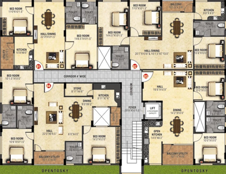 Floor Plan of Shravanthi Alpyne in Kanakapura, Bangalore - Image 274476